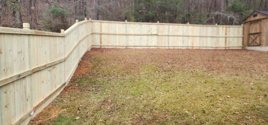 Wood Privacy Fence with Top Cap