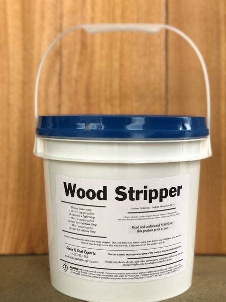 Wood stripper by Expert Stain and Seal with wood background