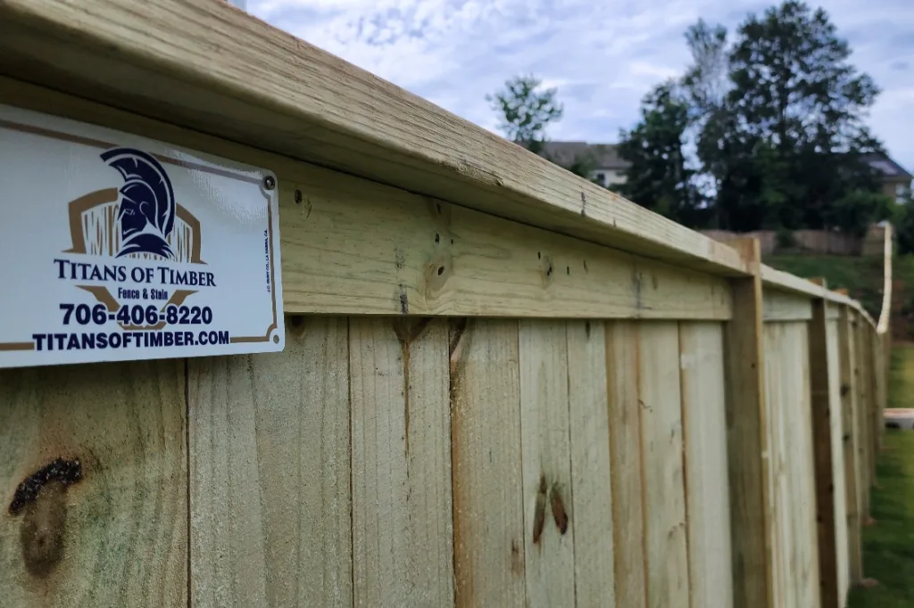 Wood Privacy Fence with Top Cap